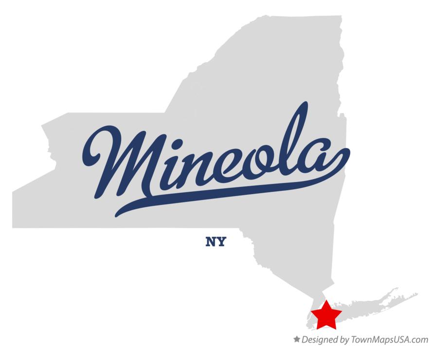 Map of Mineola New York NY