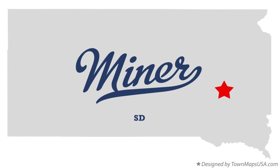 Map of Miner South Dakota SD