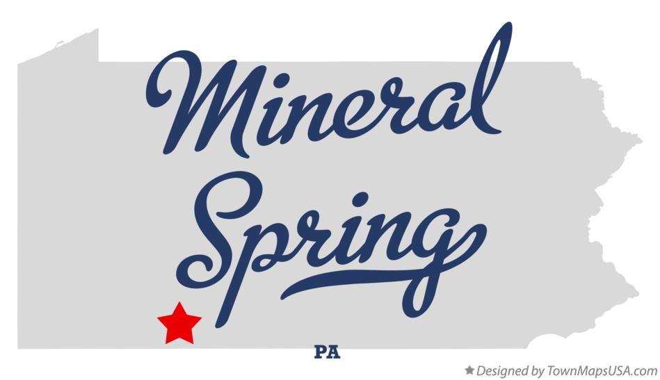 Map of Mineral Spring Pennsylvania PA