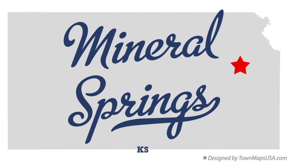 Map of Mineral Springs Kansas KS