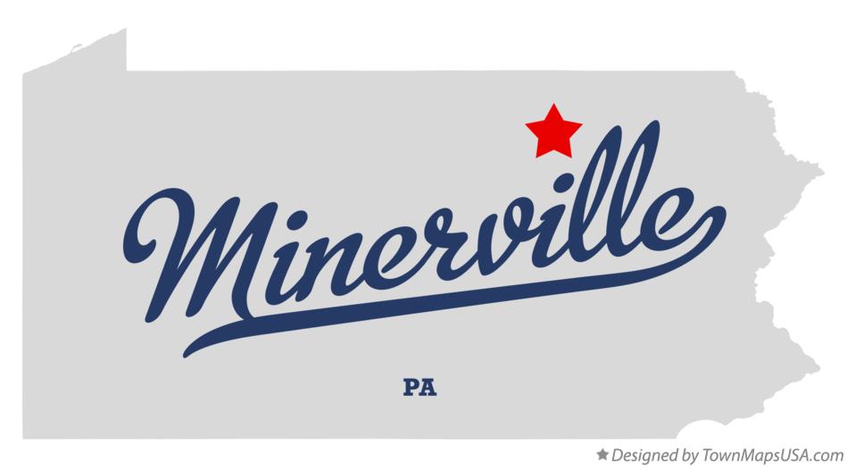 Map of Minerville Pennsylvania PA