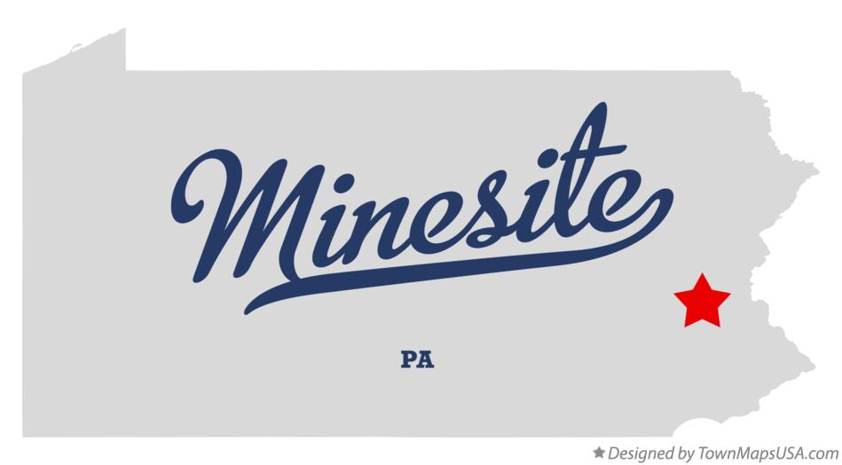 Map of Minesite Pennsylvania PA