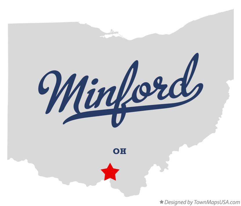 Map of Minford Ohio OH