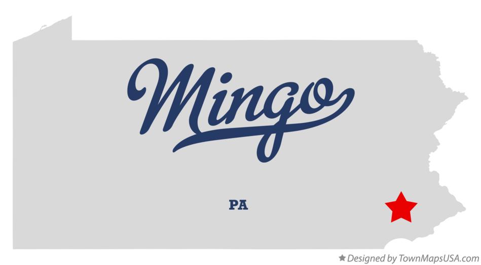 Map of Mingo Pennsylvania PA
