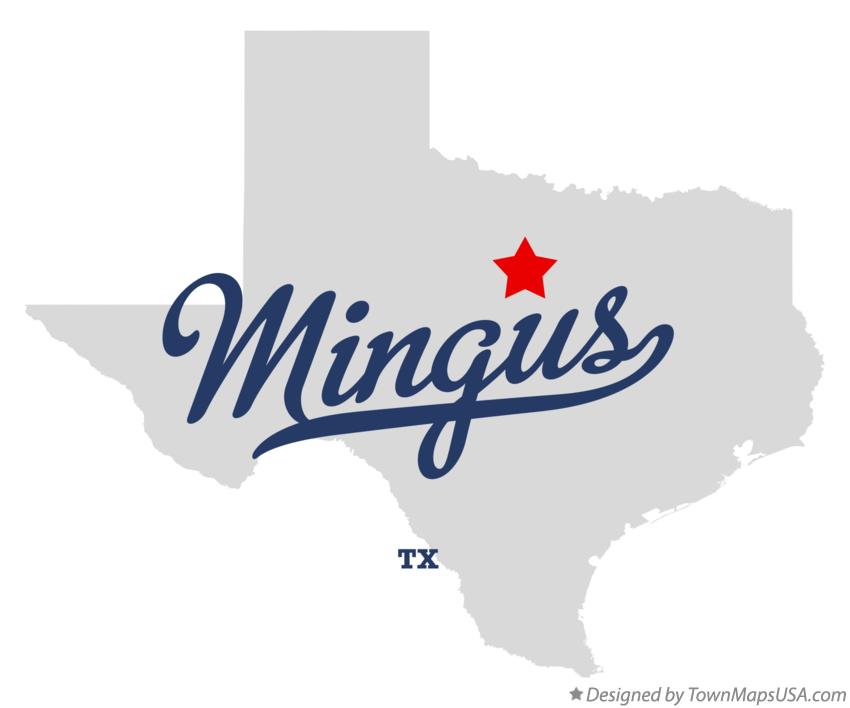 Map of Mingus Texas TX