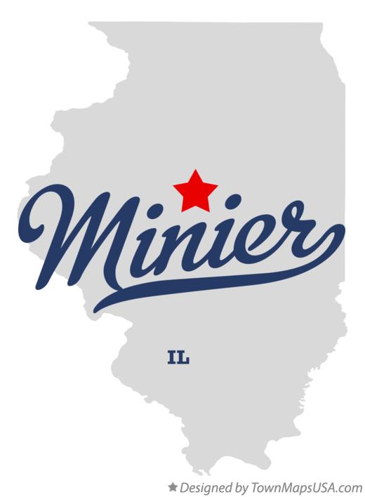 Map of Minier Illinois IL
