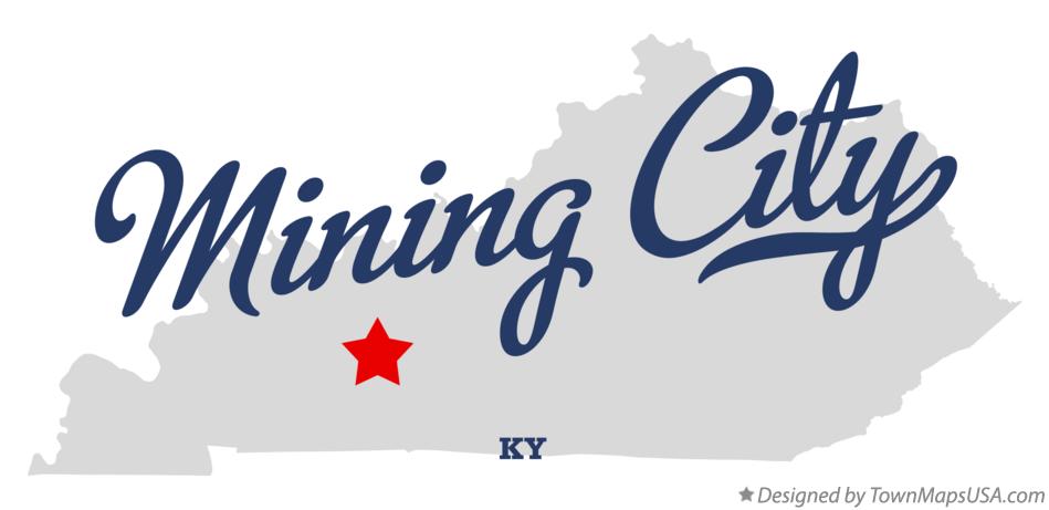 Map of Mining City Kentucky KY