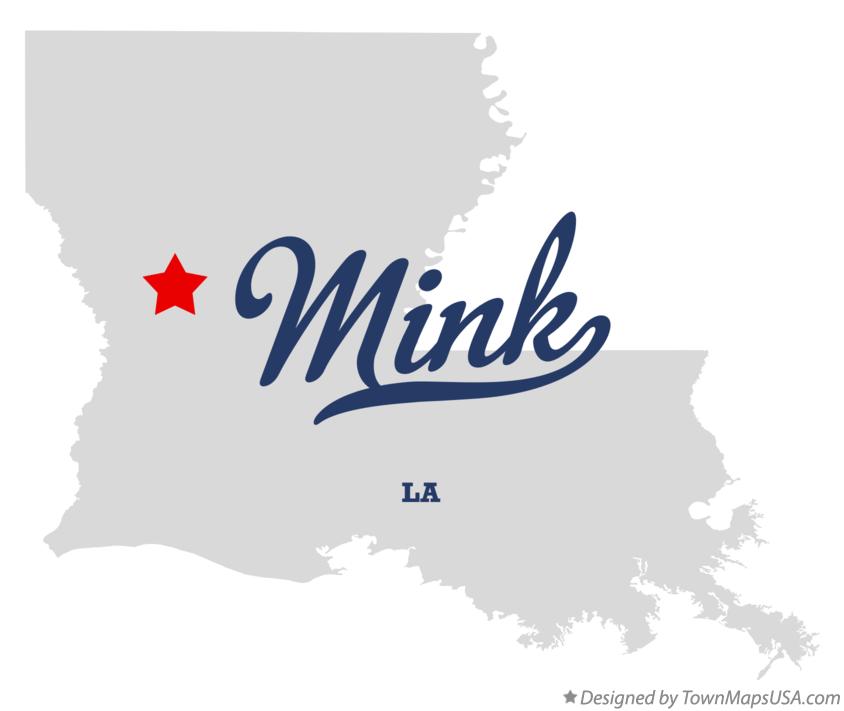 Map of Mink Louisiana LA