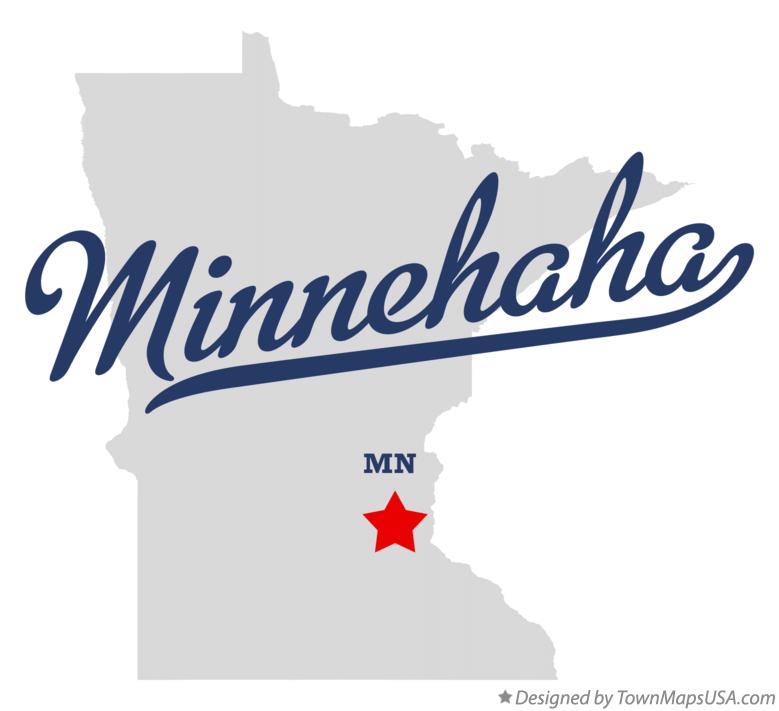 Map of Minnehaha Minnesota MN