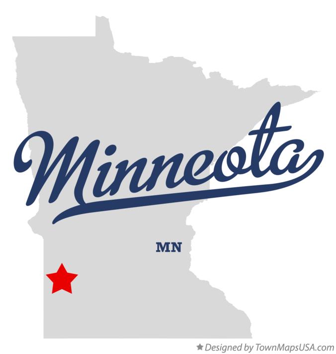 Map of Minneota Minnesota MN