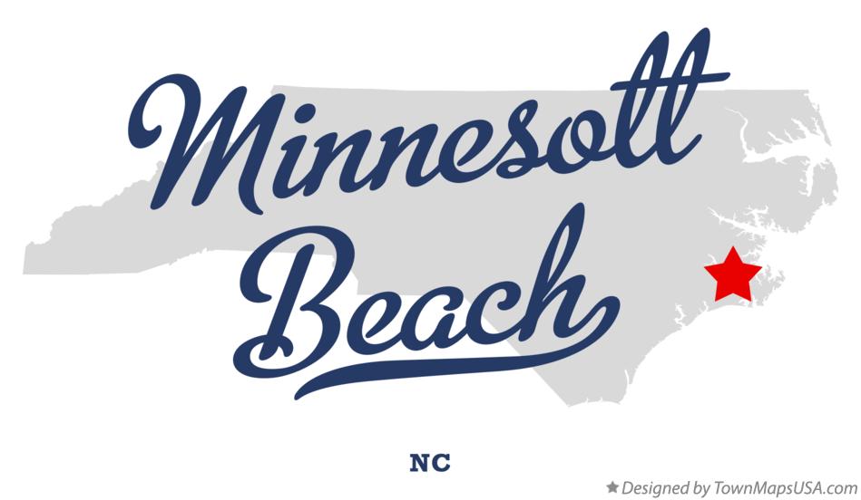Map of Minnesott Beach North Carolina NC