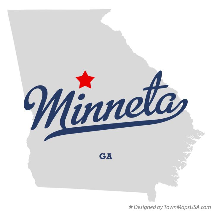 Map of Minneta Georgia GA