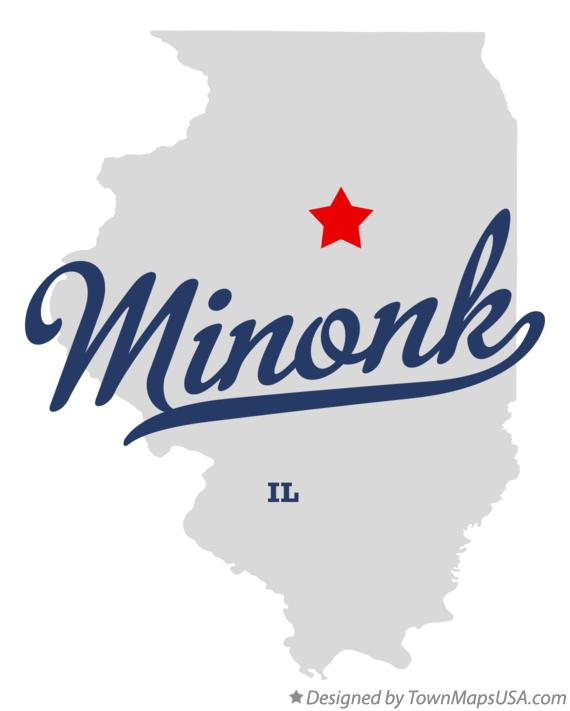 Map of Minonk Illinois IL