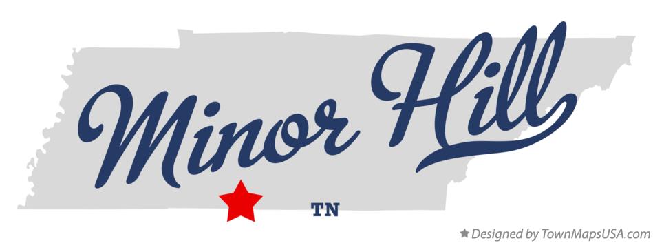 Map of Minor Hill Tennessee TN