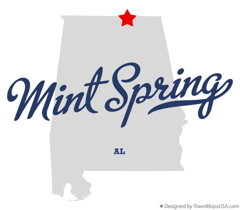 Map of Mint Spring Alabama AL