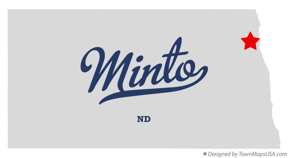 Map of Minto North Dakota ND