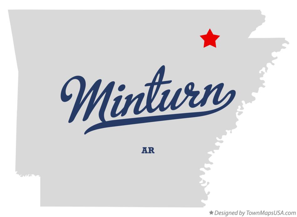 Map of Minturn Arkansas AR