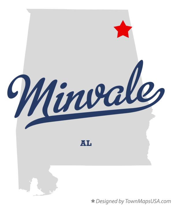 Map of Minvale Alabama AL