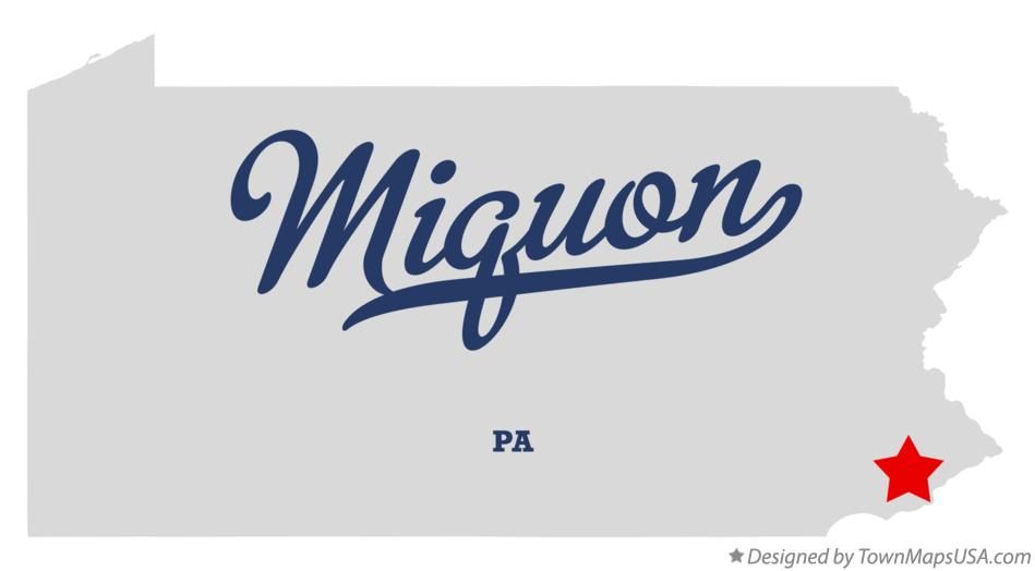 Map of Miquon Pennsylvania PA