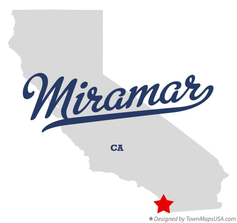 Map of Miramar California CA