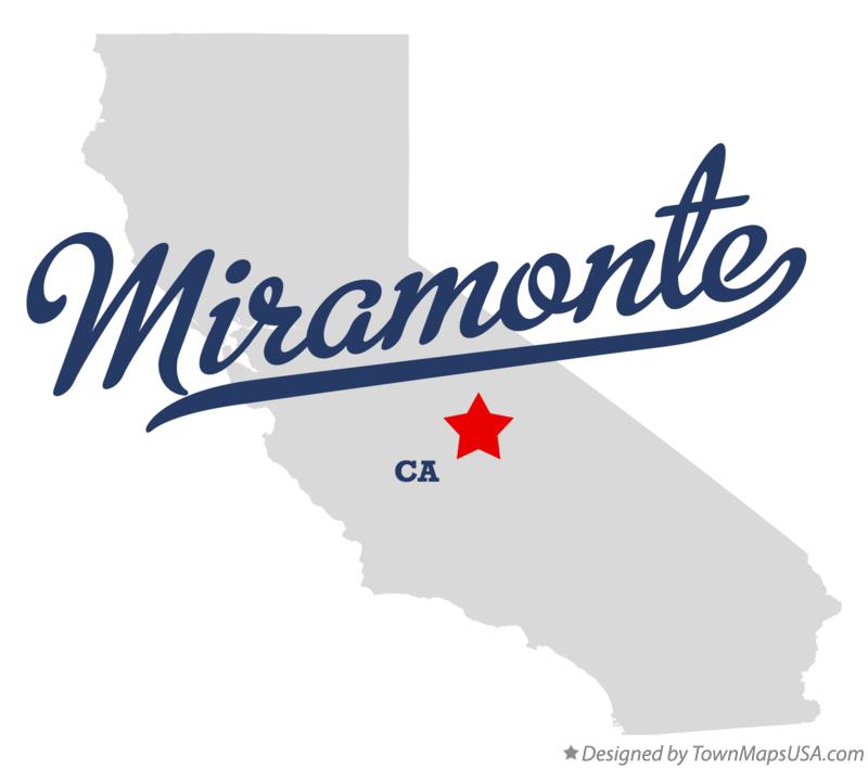 Map of Miramonte California CA