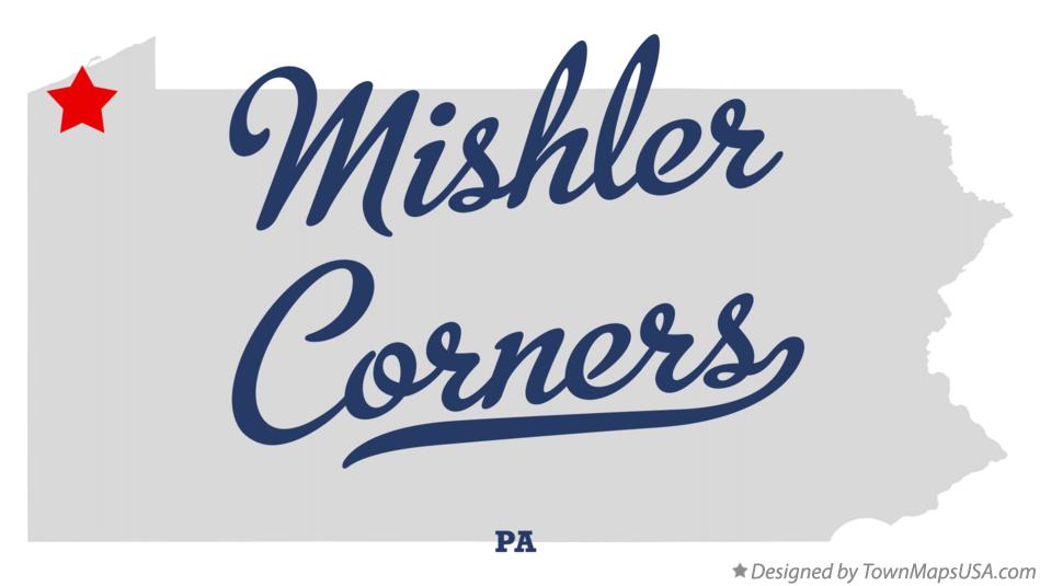 Map of Mishler Corners Pennsylvania PA