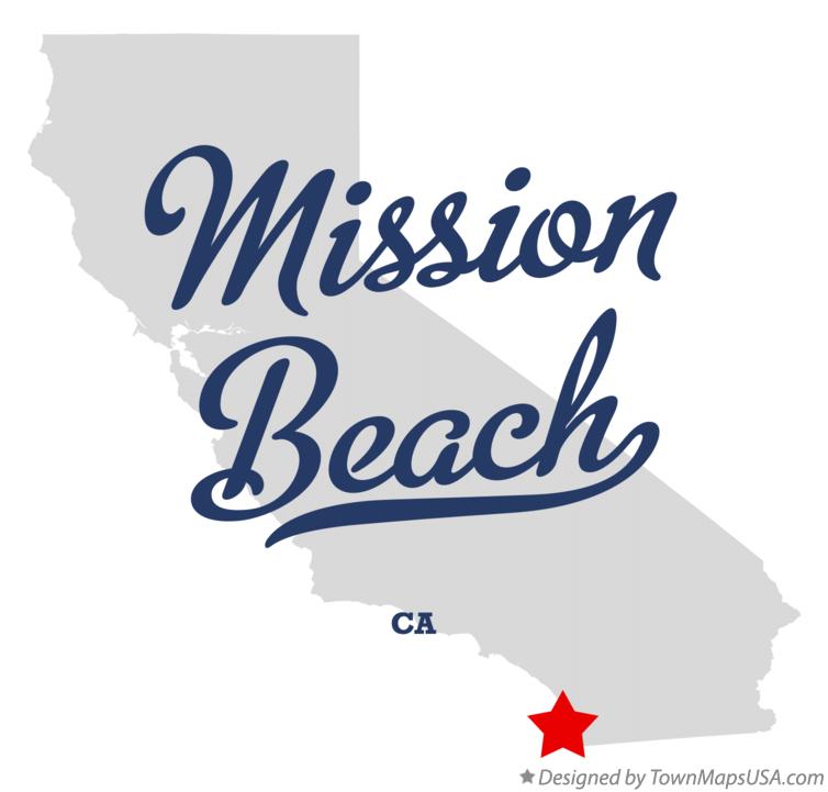 Map of Mission Beach California CA