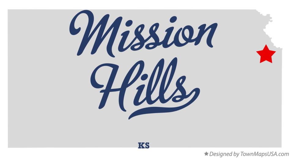 Map of Mission Hills Kansas KS