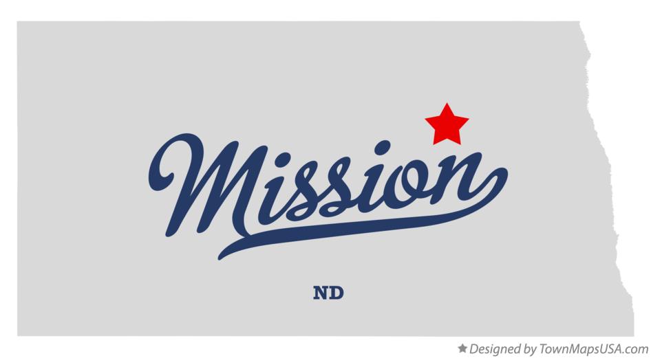 Map of Mission North Dakota ND