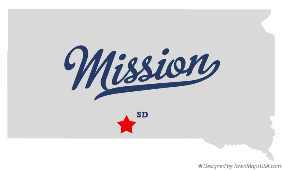 Map of Mission South Dakota SD