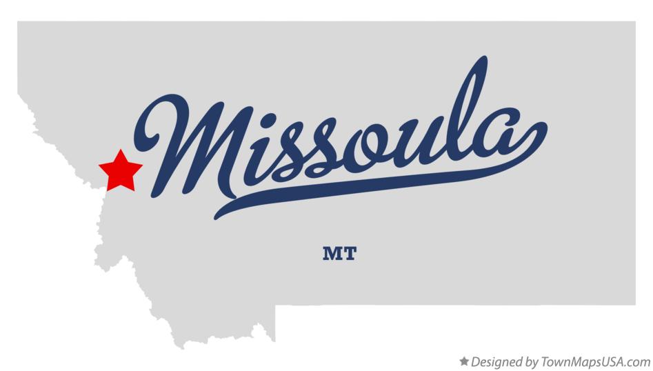 Map of Missoula Montana MT