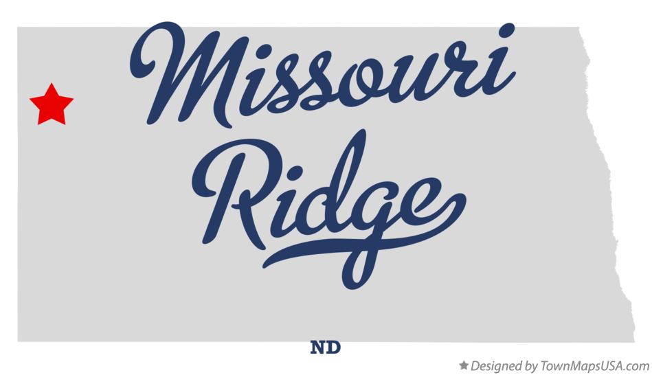 Map of Missouri Ridge North Dakota ND