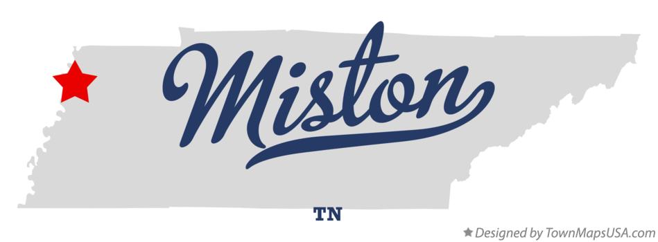 Map of Miston Tennessee TN
