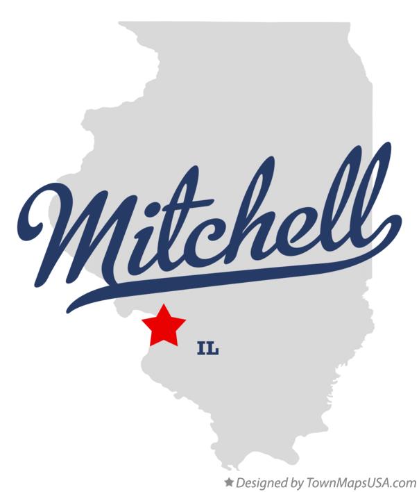 Map of Mitchell Illinois IL
