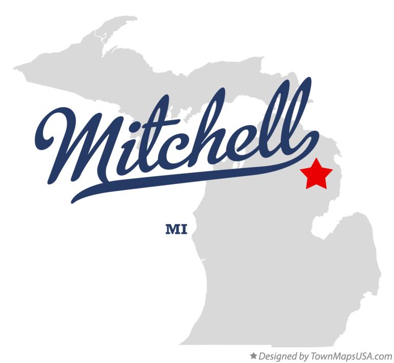 Map of Mitchell Michigan MI
