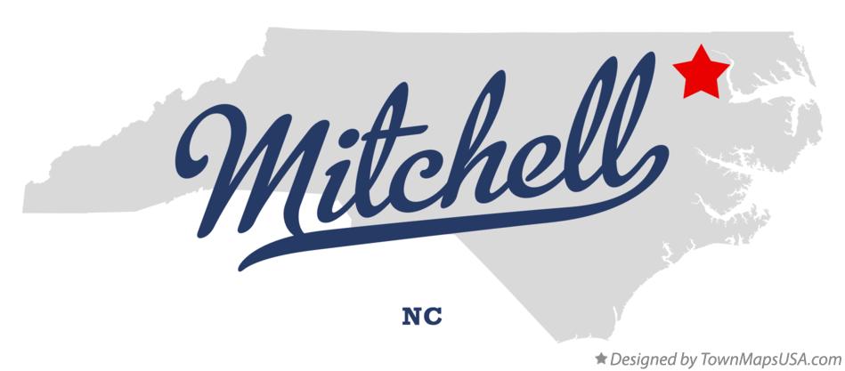Map of Mitchell North Carolina NC