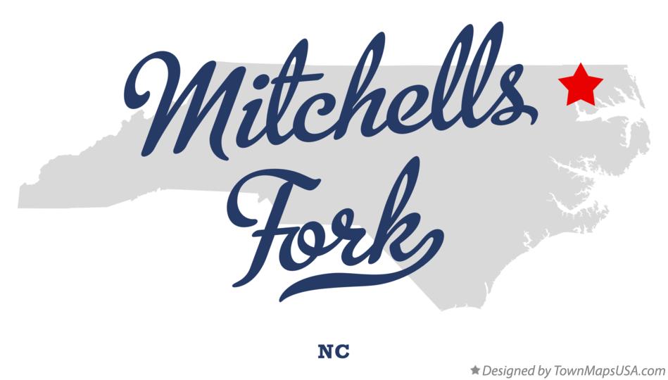 Map of Mitchells Fork North Carolina NC