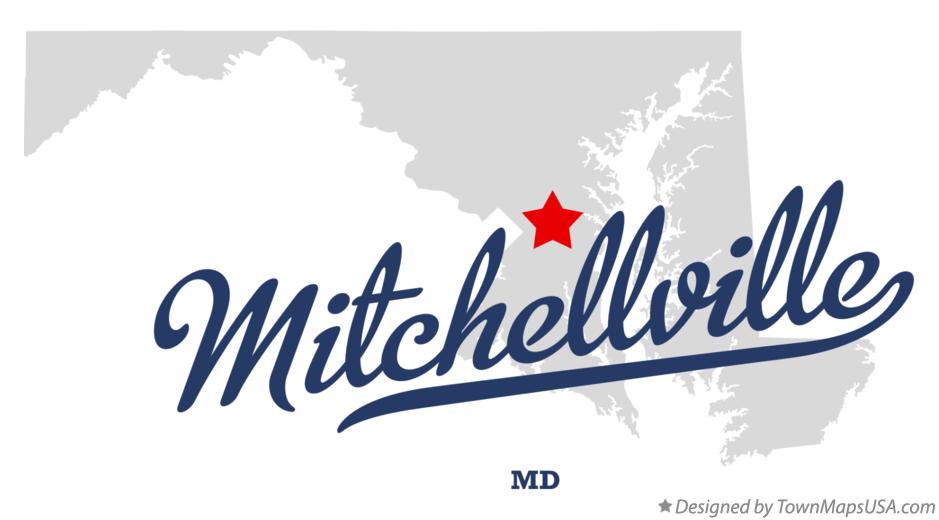 Map of Mitchellville Maryland MD