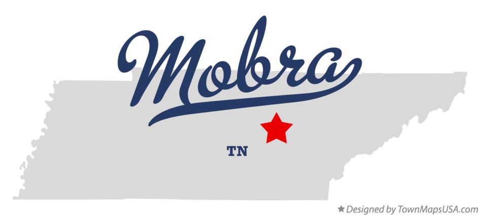 Map of Mobra Tennessee TN