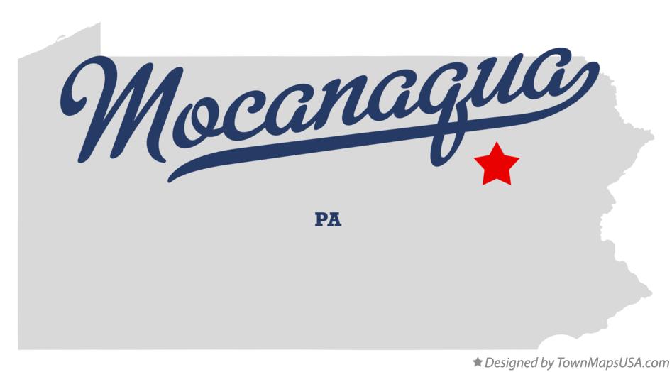 Map of Mocanaqua Pennsylvania PA