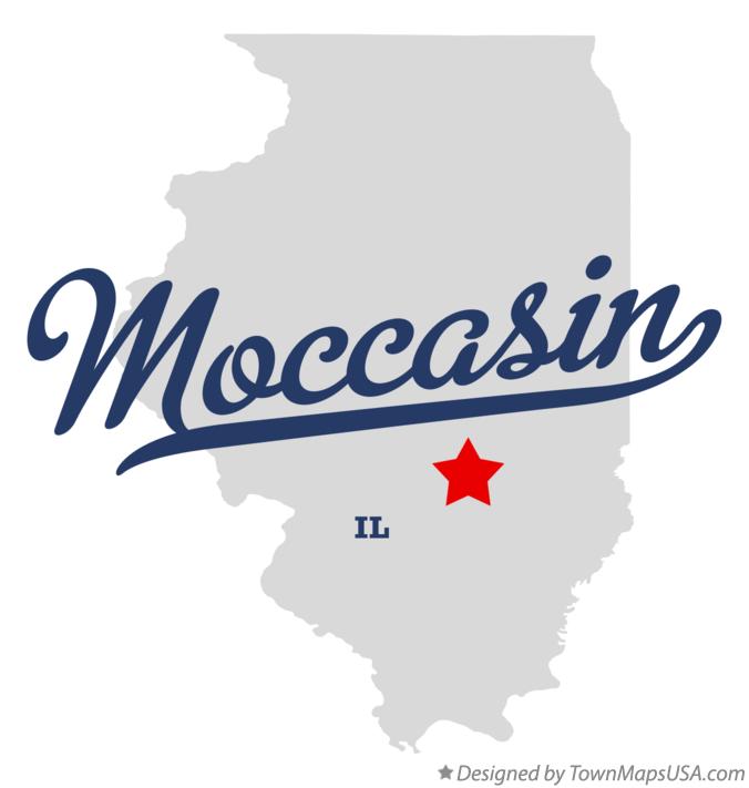 Map of Moccasin Illinois IL