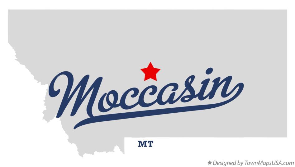 Map of Moccasin Montana MT