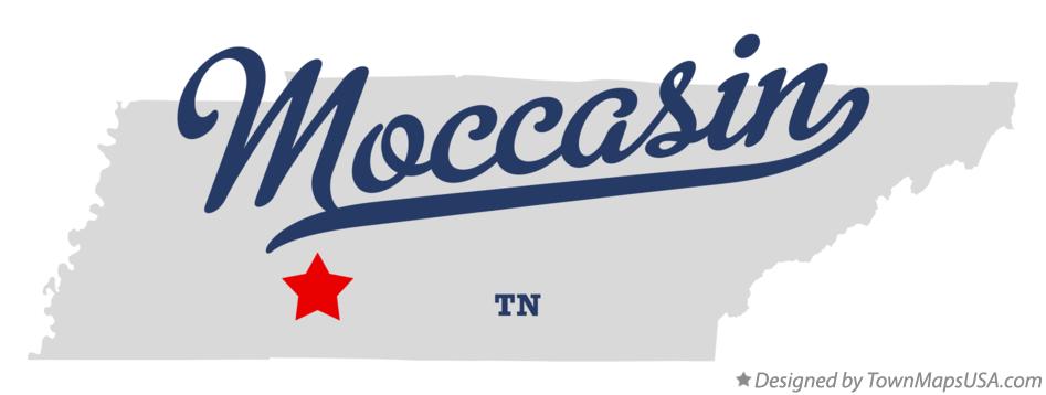 Map of Moccasin Tennessee TN
