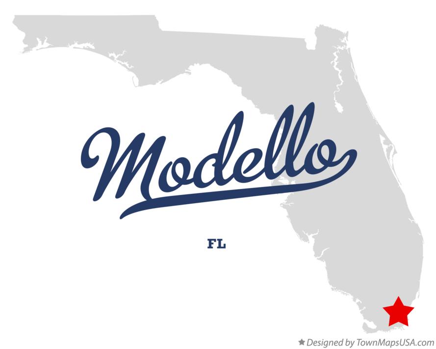 Map of Modello Florida FL