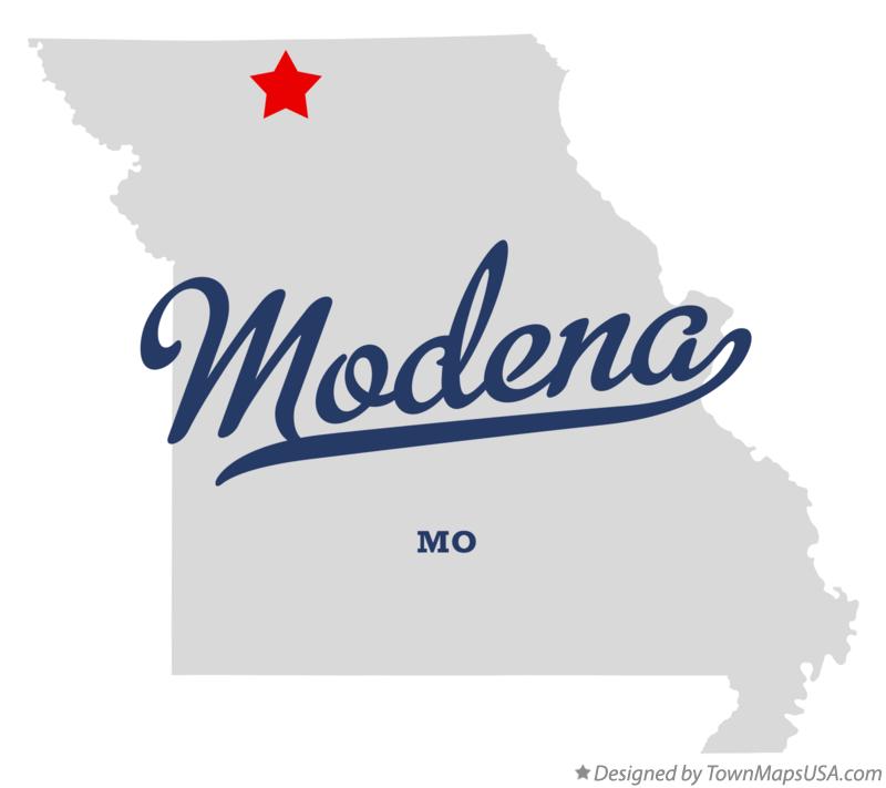 Map of Modena Missouri MO