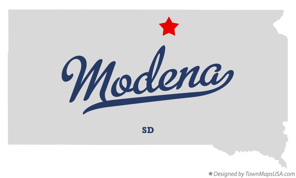 Map of Modena South Dakota SD