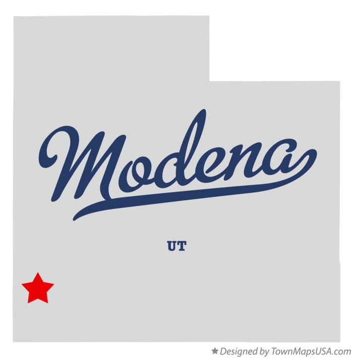 Map of Modena Utah UT