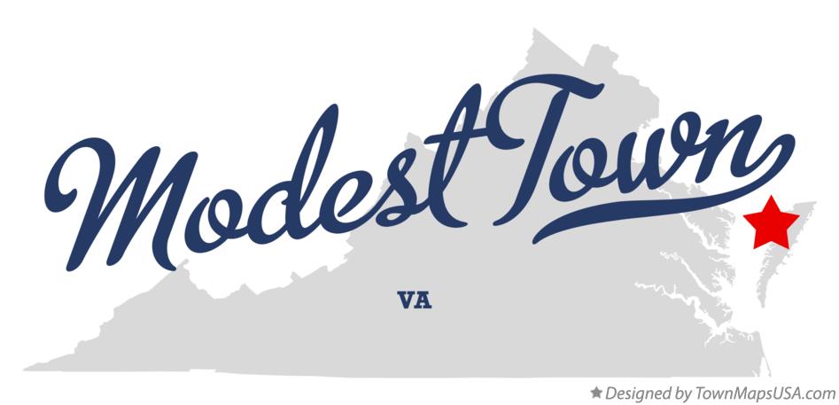 Map of Modest Town Virginia VA