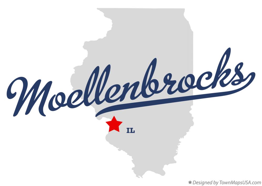 Map of Moellenbrocks Illinois IL