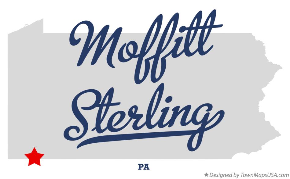 Map of Moffitt Sterling Pennsylvania PA